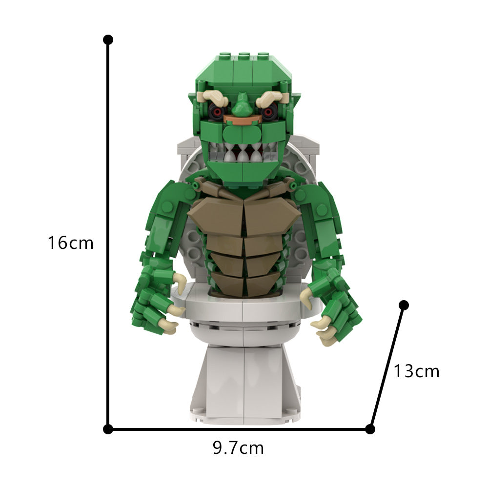 Toilet Demon Retro Horror Figure MOC Building Kit 4