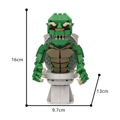 Toilet Demon Retro Horror Figure MOC Building Kit 4