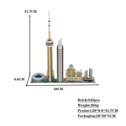 Toronto City Skyline MOC Building Kit | Urban Architecture Model - 6
