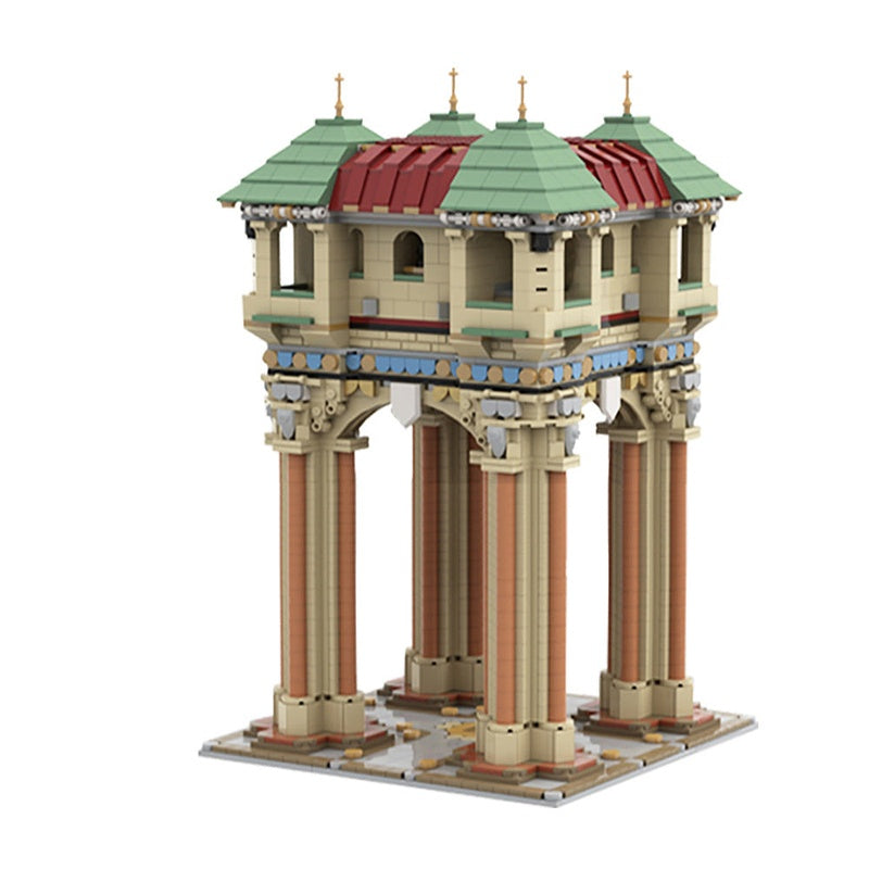 Tower on Four Pillars MOC Architecture Building Kit - 3