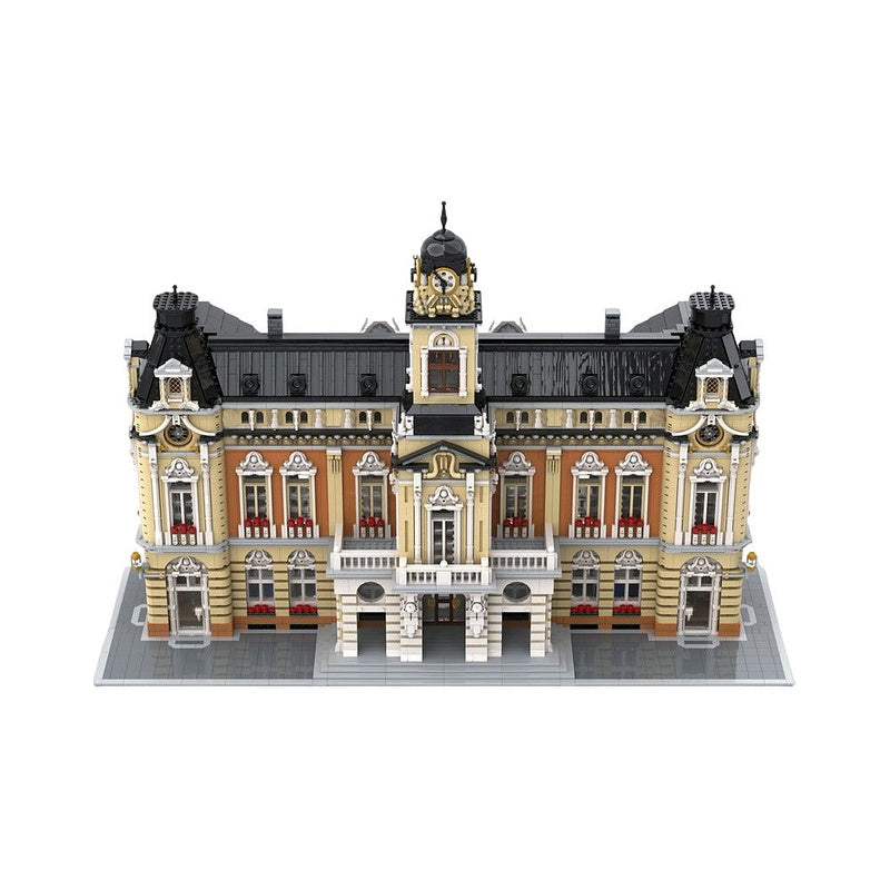 Town Hall MOC Building Kit | City Civic Architecture Model - 3