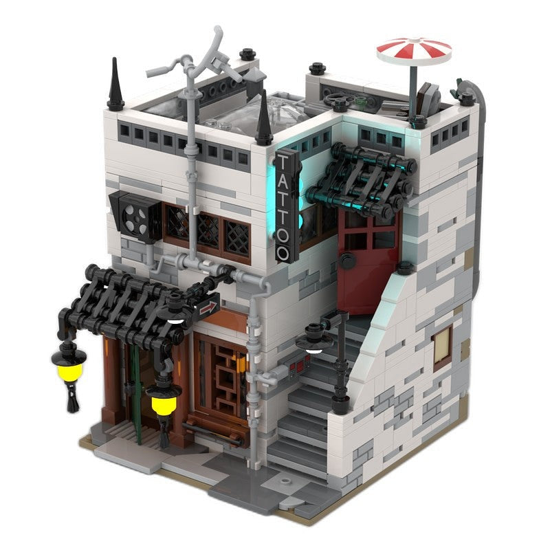 Traditional Chinese Medicine Shop MOC Building Kit | Asian Street Architecture - 3