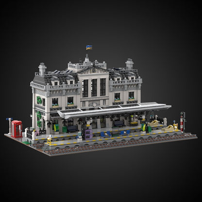 Train Station MOC Building Kit | Railway Architecture Model - 4