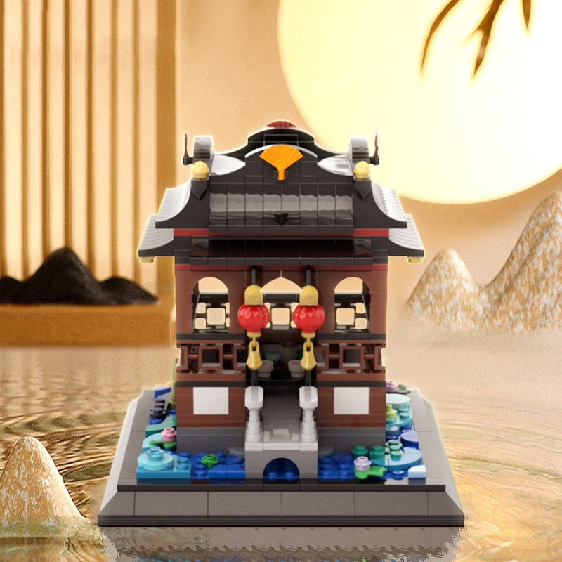 Tranquil Teatime MOC Building Kit | Elegant Tea House Scene - 2