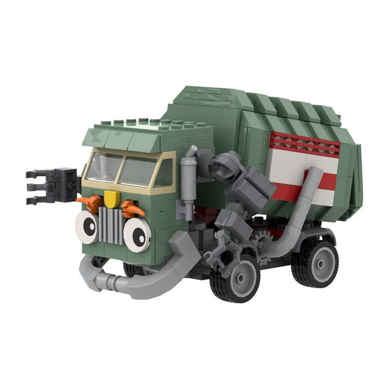 Trash Truck MOC Building Kit | Garbage Collection Service Vehicle Model - 5
