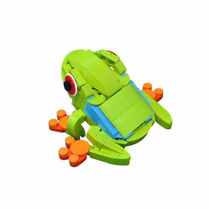 Tree Frog MOC Building Kit | Vibrant Wildlife Display Model - 2