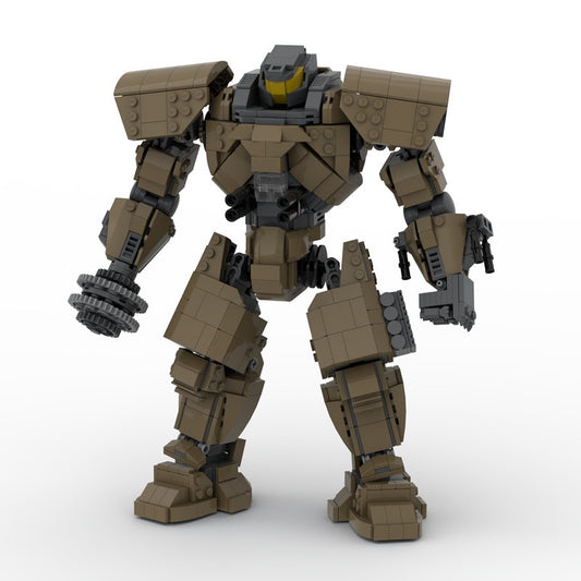 Triple-Disc Gauntlet Mecha MOC Building Kit | Heavy Armored Figure - 1