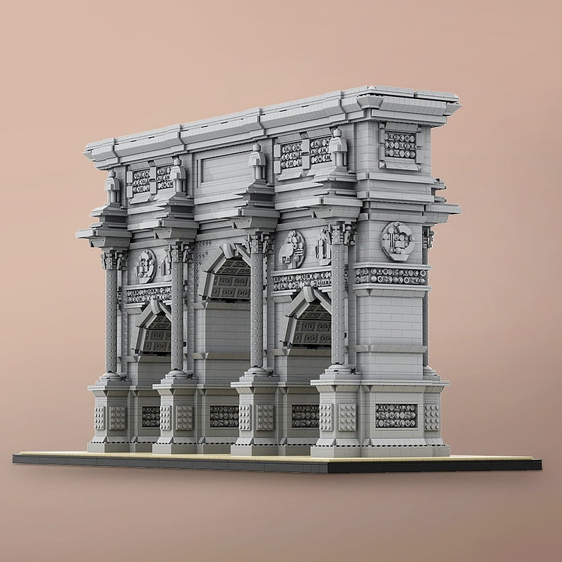 Triumphal Arch MOC Historic Architecture Building Kit | Monument Model - 4