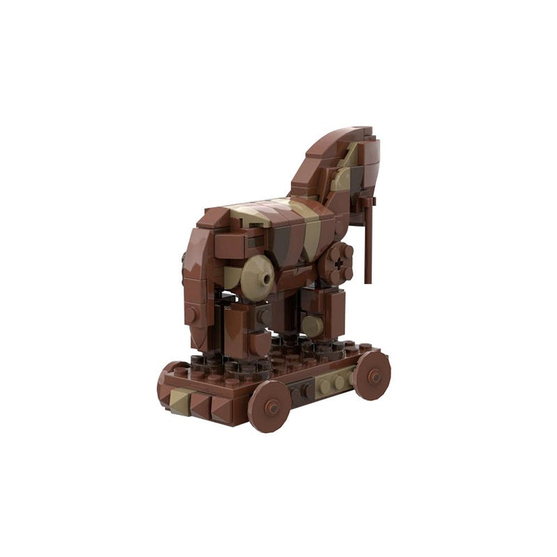 Trojan Horse MOC Building Kit | Ancient Siege Architecture Model - 4