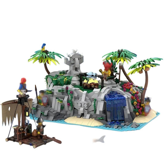 Tropical Tapu Island Pirate MOC Building Kit | Custom Island Diorama - 1