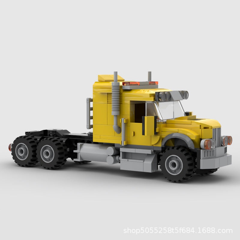 Truck & Dump Trailer MOC Building Kit | Construction Vehicle Model - 2