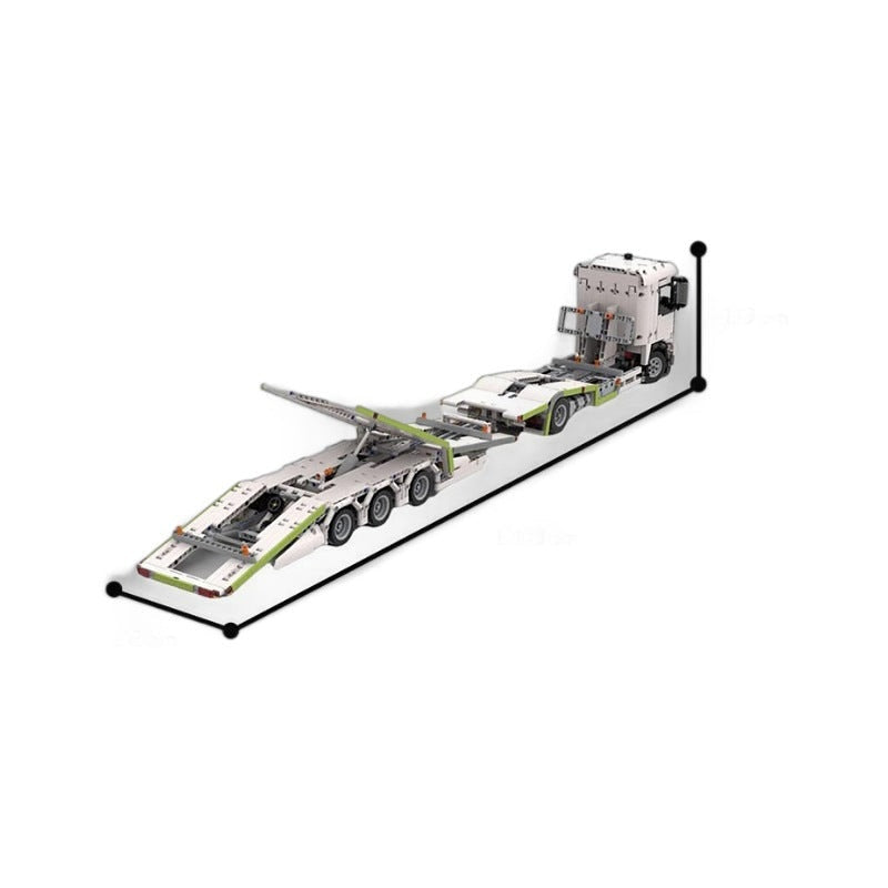Truck Transporter MOC Building Kit | Heavy Cargo Vehicle Model - 1