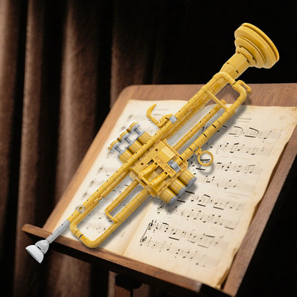 Trumpet With Working Pistons MOC Building Kit | Musical Instrument Model - 2