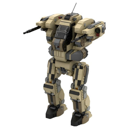 Twin-Cannon Armored Combat Mech MOC Building Kit - 1