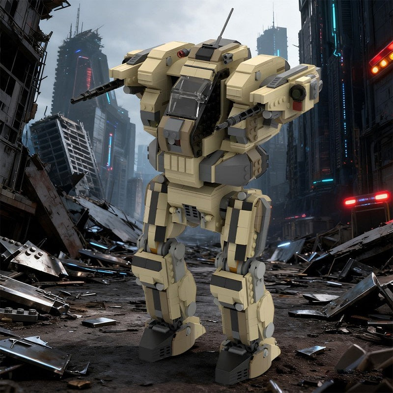Twin-Cannon Armored Combat Mech MOC Building Kit - 3