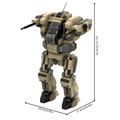 Twin-Cannon Armored Combat Mech MOC Building Kit - 5