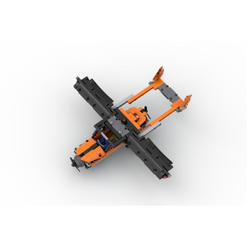Twin-Engine Push-Pull Twin-Boom Propeller Aircraft MOC Building Kit - 4