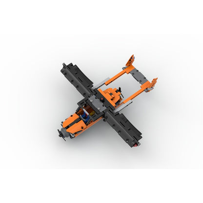 Twin-Engine Push-Pull Twin-Boom Propeller Aircraft MOC Building Kit - 4