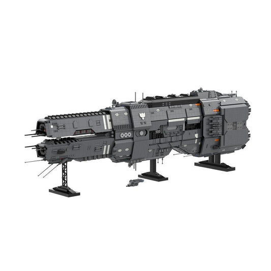 Twin-Prow Heavy Battlecruiser MOC Building Kit | Sci-Fi Capital Ship - 1