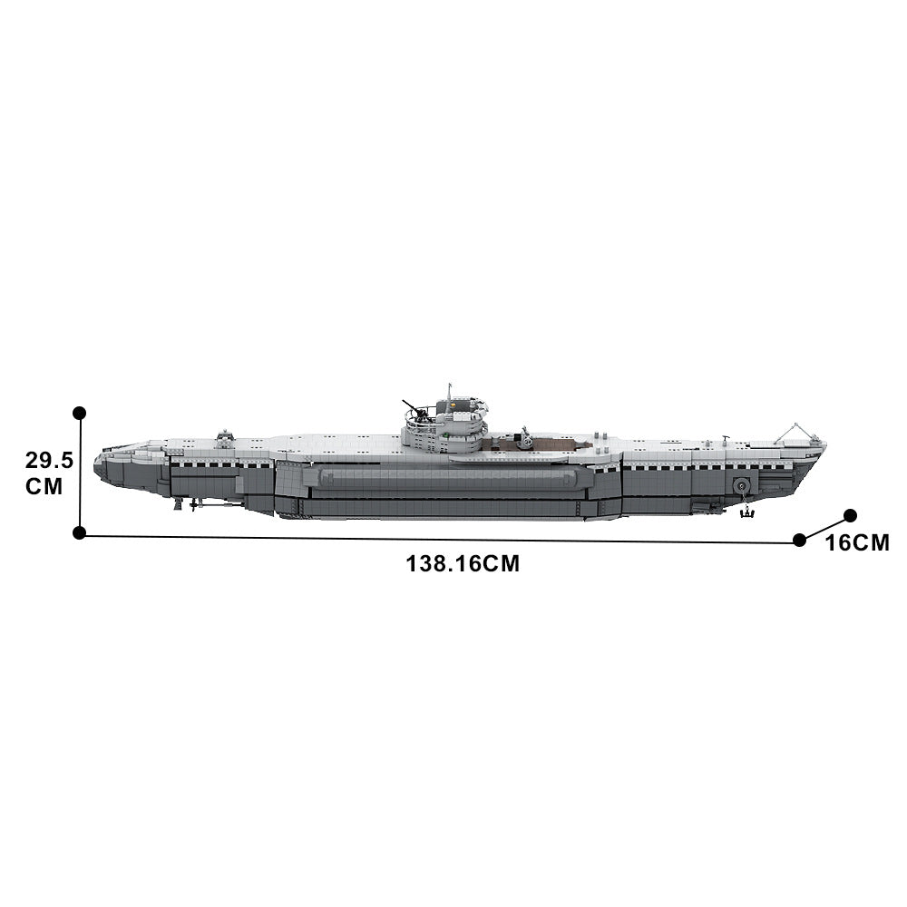 Type VIIB U-boat Building Kit | LEGO-Compatible MOC - 4