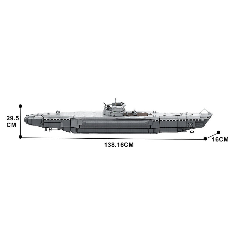 Type VIIB U-Boat MOC Building Kit - Historic Naval Submarine Construction Set - 4