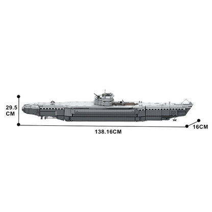 Type VIIB U-Boat MOC Building Kit - Historic Naval Submarine Construction Set - 4
