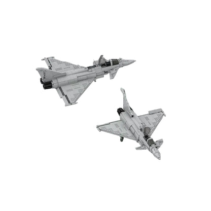 Typhoon Canard Delta-Wing Fighter Jet 1:34 Scale MOC Building Kit - 2