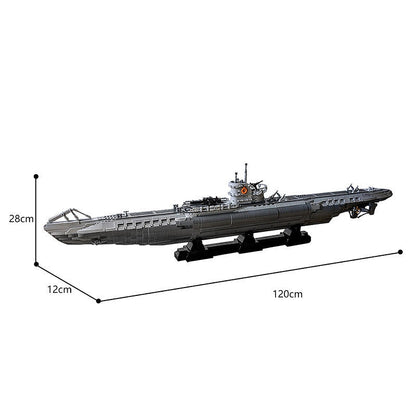U-Boat Type VIIC Submarine MOC Building Kit | WWII Naval Display Model - 8