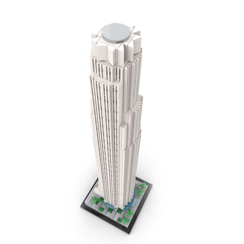 U.S. Bank Tower Building Kit | 1:800 Scale | LEGO-Compatible MOC - 3
