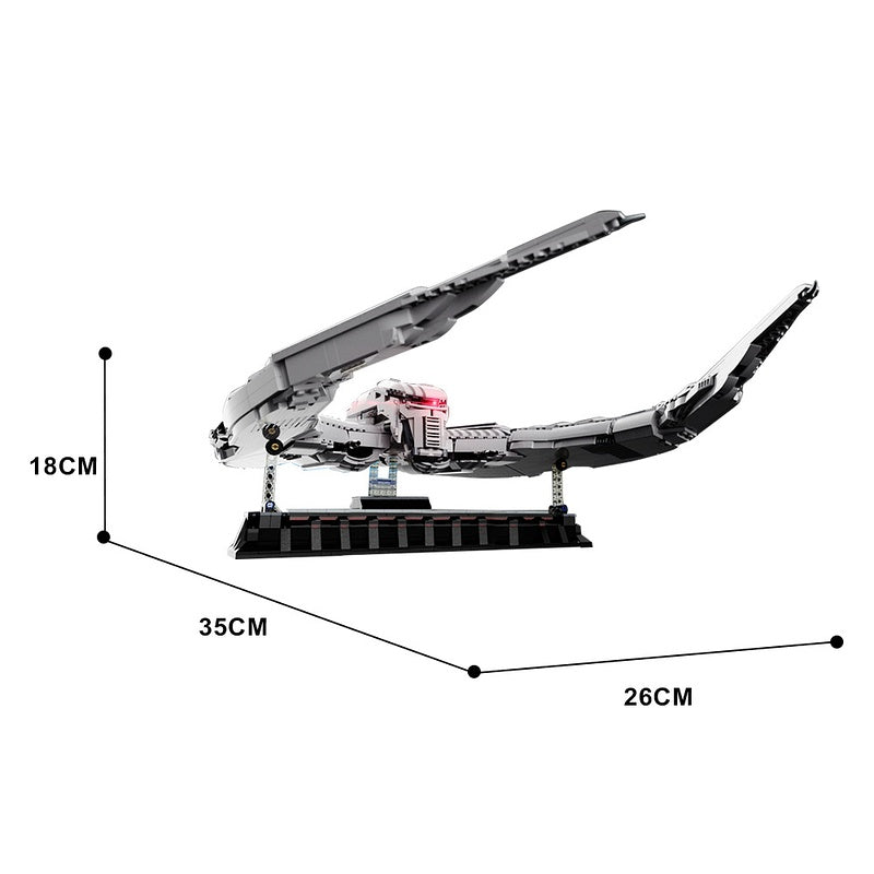 UCS Cylon Fighter Starfighter Building Kit | LEGO-Compatible MOC - 1