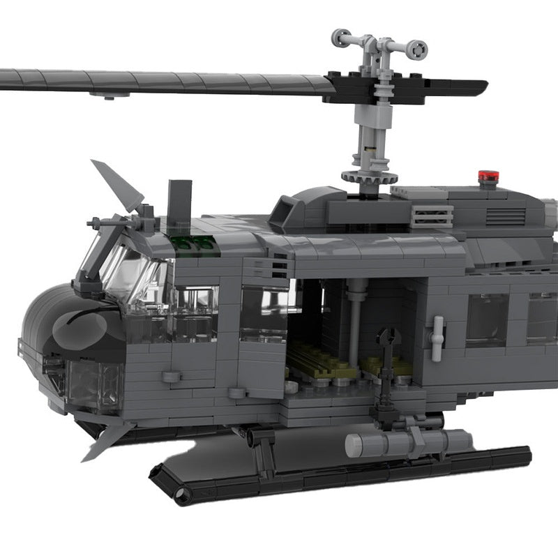 UH-1H Utility Helicopter MOC Building Kit | Military Aircraft Model - 2