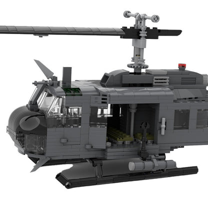 UH-1H Utility Helicopter MOC Building Kit | Military Aircraft Model - 2