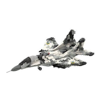 Ukrainian MiG-29 Fighter Jet MOC Building Kit | 1:35 Scale - 2