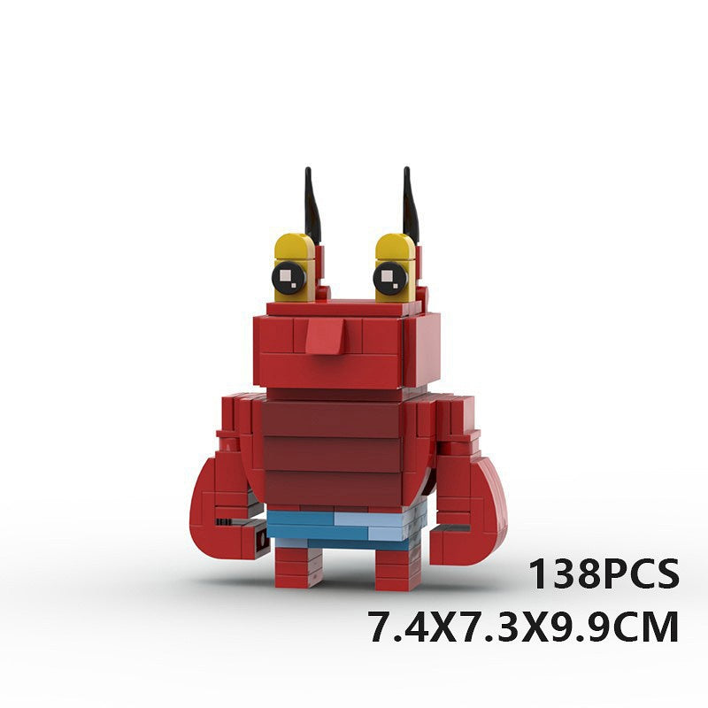 Undersea Cartoon BrickHeadz Character  Building Kit | LEGO-Compatible MOC - 10