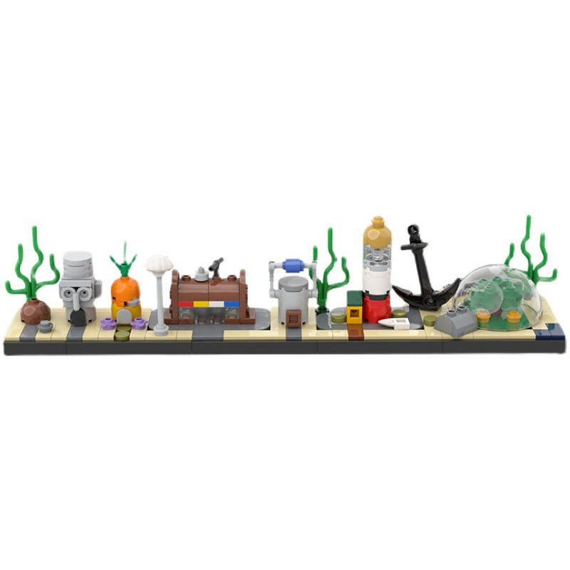 Underwater Cartoon Town Skyline Building Kit | LEGO-Compatible MOC - 1