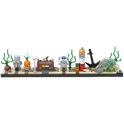 Underwater Cartoon Town Skyline Building Kit | LEGO-Compatible MOC - 3
