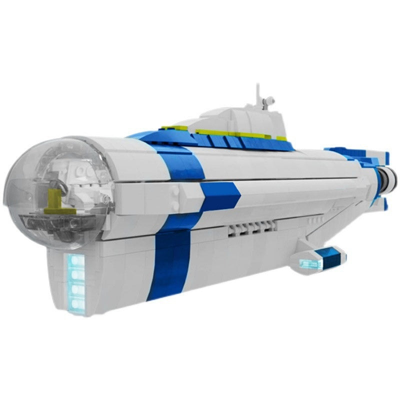 Underwater Explorer Submarine Building Kit | 1/110 Scale LEGO-Compatible MOC - 2
