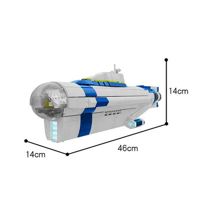 Underwater Explorer Submarine MOC Building Kit - 1/110 Scale Sci-Fi Model - 2