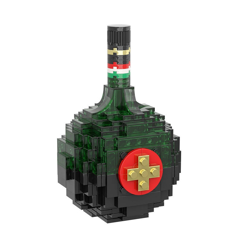 Unicum Bottle MOC Building Kit | Vintage Beverage Display Art Model - 1