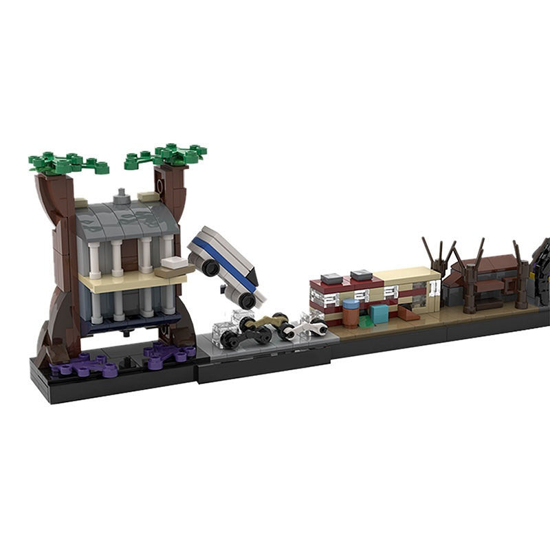 Upside Down World Skyline Building Kit | LEGO-Compatible MOC - 3