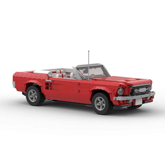 US Pony Car Convertible Building Kit | LEGO-Compatible MOC - 1