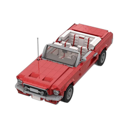 US Pony Car Convertible MOC Building Kit | Muscle Car Vehicle Model - 4