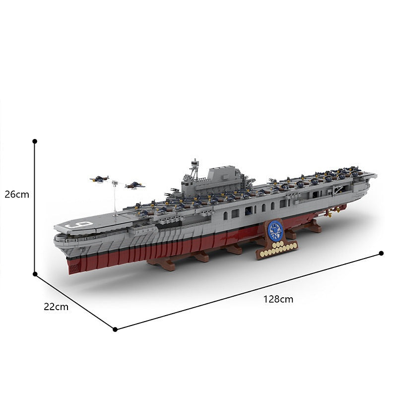 USS Enterprise CV-6 MOC Building Kit | Historic Aircraft Carrier Model - 4