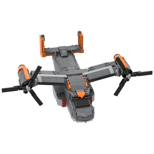 V-22 Tiltrotor Aircraft MOC Building Kit | Military Aircraft Model Set - 1