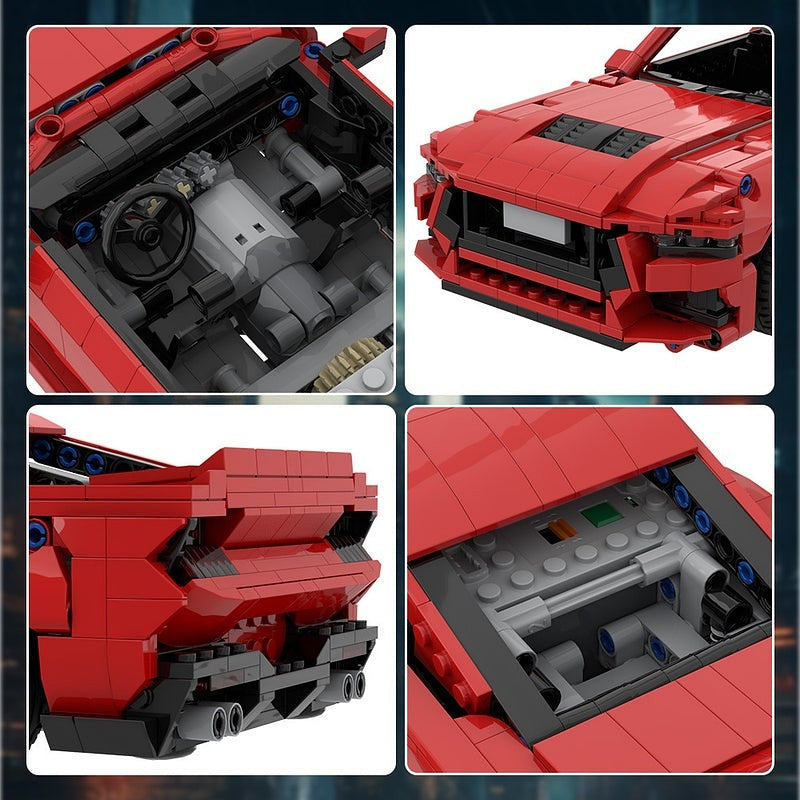 V8 Muscle Car GT MOC Building Kit | Performance Vehicle Model - 5