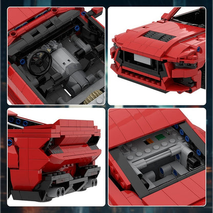 V8 Muscle Car GT MOC Building Kit | Performance Vehicle Model - 5
