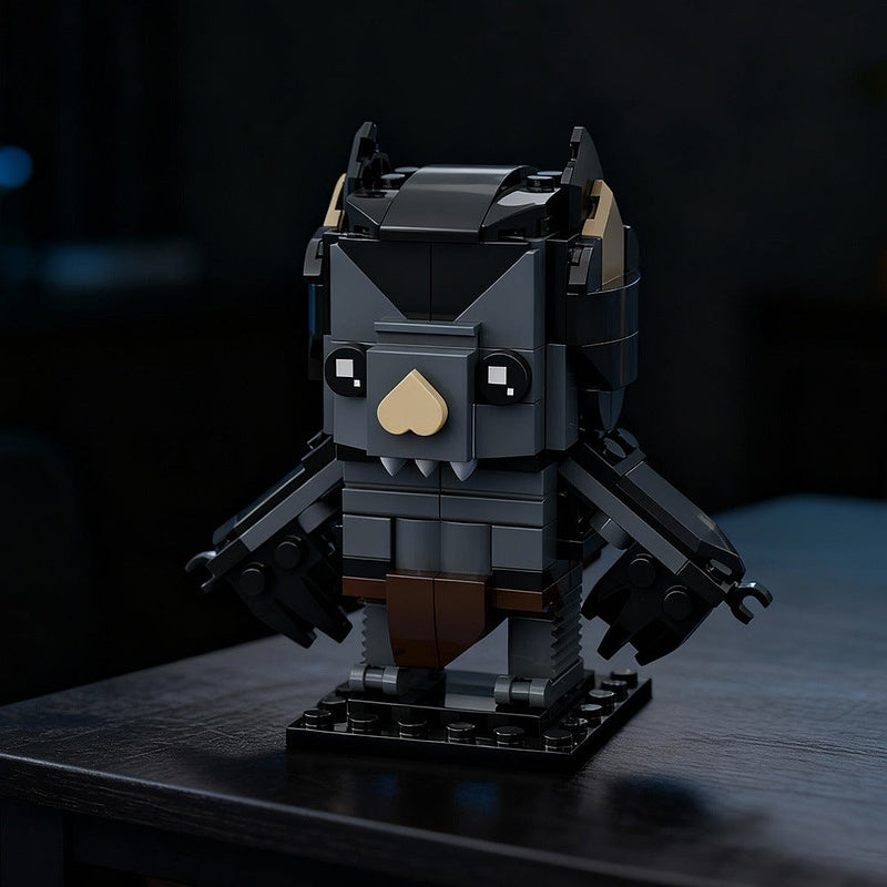 Vampire Bat Cube Character MOC Building Kit | Fantasy Creature Model - 3