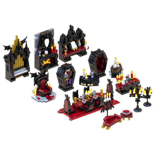 Vampire Furniture Full PACK Building Kit | Halloween | LEGO-Compatible MOC - 1