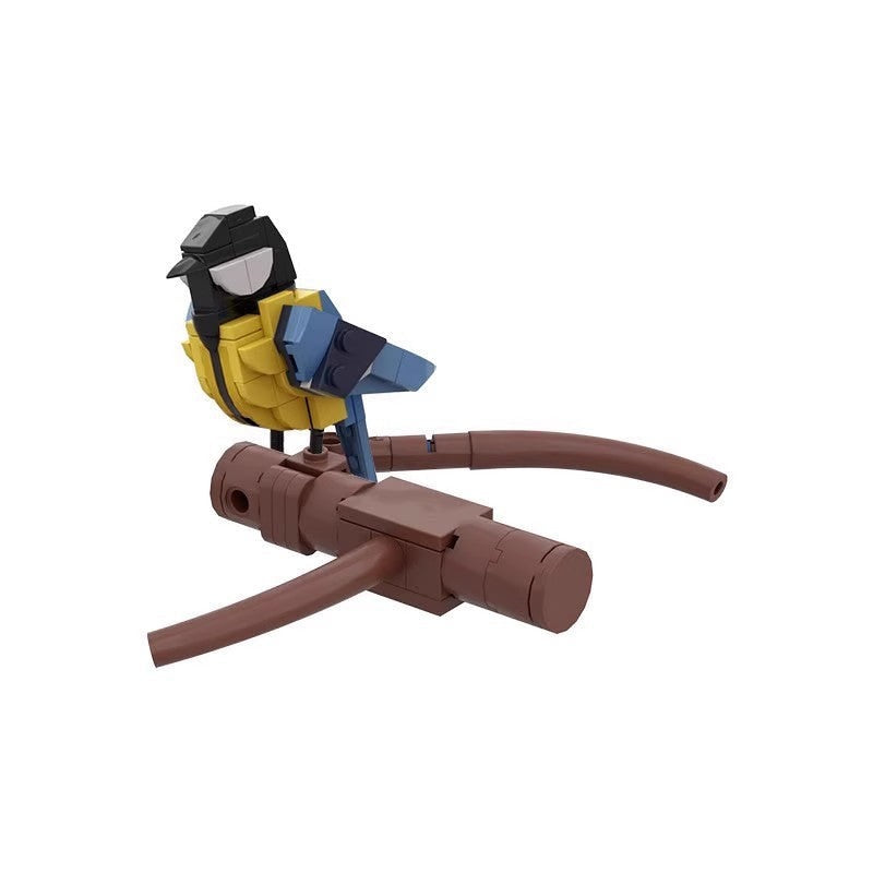 Varied Tit Bird MOC Building Kit | Compact Wildlife Display Model Set - 1