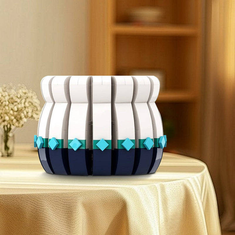 Vase MOC Building Kit | Modern Decorative Flower Vase Display Model - 3